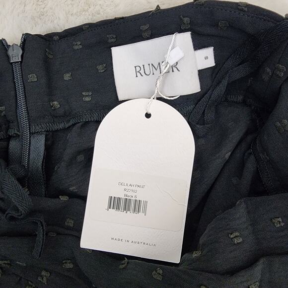 Rumor The Label Revolve Black Wide Leg Palazzo Pants Small NEW - Picture 3 of 12